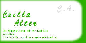 csilla alter business card